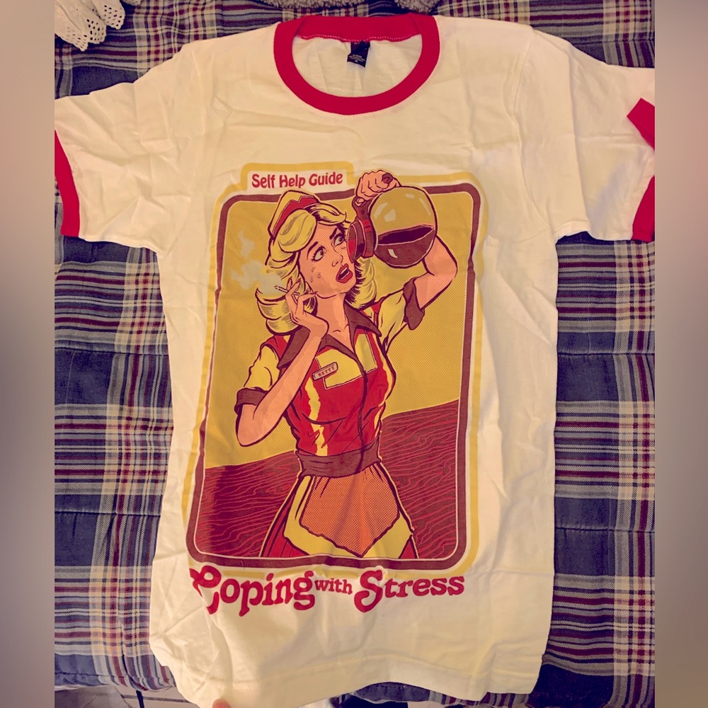 XS COPING WITH STRESS RINGER TSHIRT UNISEX